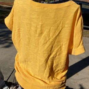 Ann Taylor Loft short sleeve slub cotton sweater